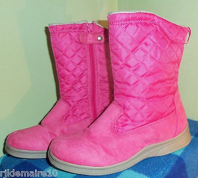   WINTER BOOTS ~QUILTED UPPER~FAUX SUEDE~ 4 ~ The Childrens Place~EUC