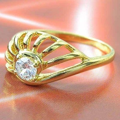 Nickel And Lead Free ,9K GF CZ Baby Children Ring,size 5,R355