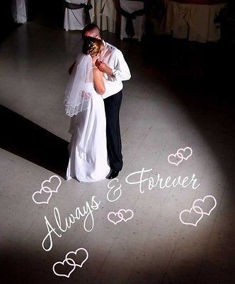 Always and Forever Wedding Dance Floor Decal Vinyl Art Letter 