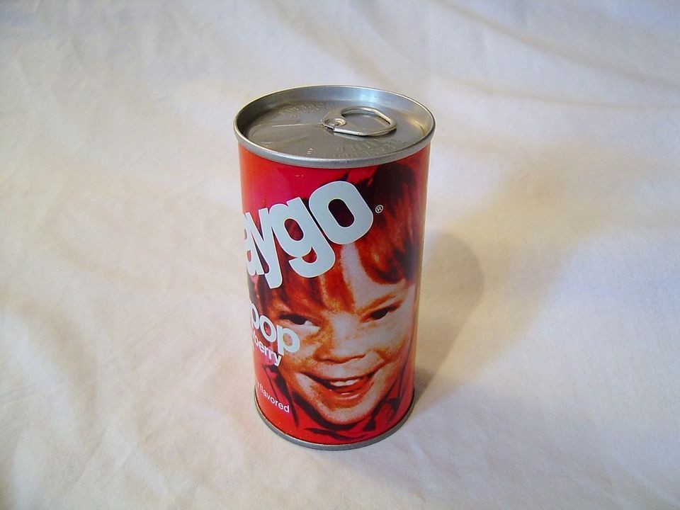 FAYGO STRAWBERRY SODA ALUMINUM TOP PULL TAB STEEL CAN 12 OZ BO 1970s