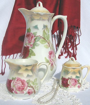    ALTENBURG GERMANY ~VINTAGE~TEA/COFFEE/CHOCOLATE SET~ROSES REDUCED