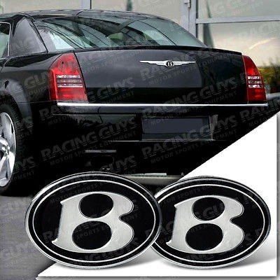 300C CHRYSLER SEDAN REAR TURNK SMALL B EMBLEM BENTLEY STYLE PAIR KIT 