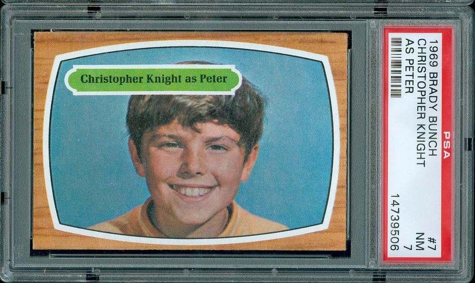 1971 TOPPS BRADY BUNCH #7 CHRISTOPHER KNIGHT AS PETER PSA 7