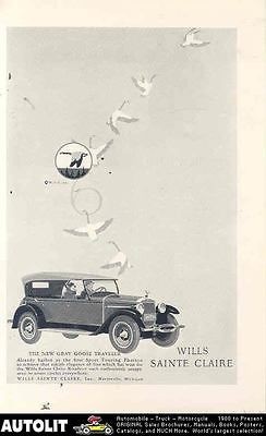 1925 Wills Sainte Claire Gray Goose Ad Oshkosh Trunk