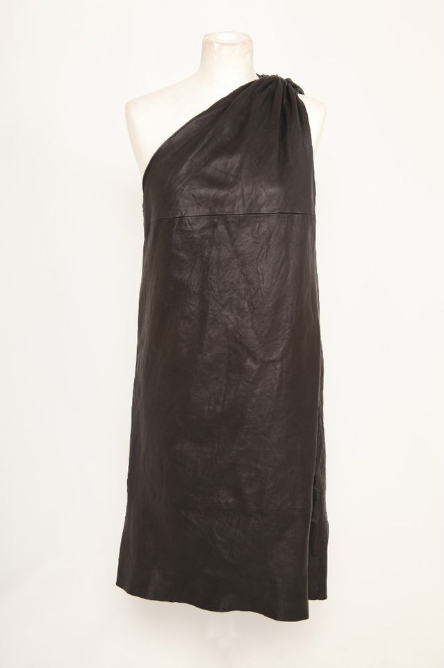 Christopher Kane Resort 2010 Leather Dress UK 10 Black