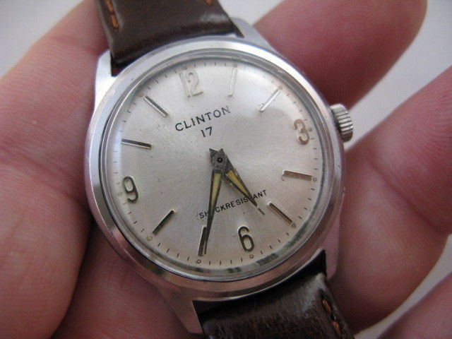 CLINTON 17j,Manual Wind,Round,Cl​ean Dial MENS WATCH,269,L@@K​