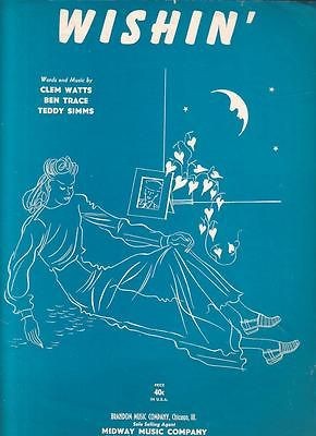 sheet music  Wishin Clem Watts Ben Trace Teddy Simms