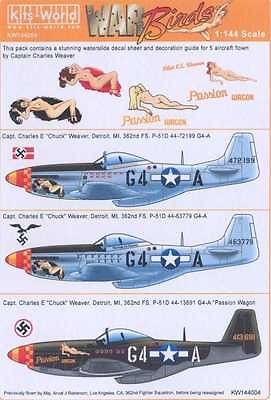 Kits World Decals 1/144 P 51D MUSTANG Charlie Weavers PASSION WAGON