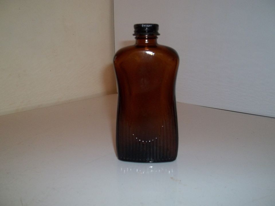 Vintage Lysol Unique Shape Brown Bottle Made in USA