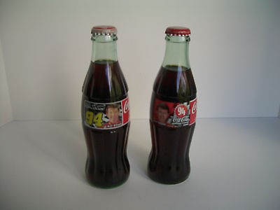 Bill Elliott #94 Racing Glass Coca Cola Bottles – 8 oz – Set of 2