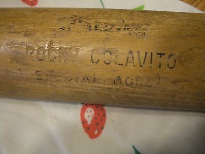 VINTAGE 33 ROCKY COLAVITO SPALDING BASEBALL BAT, EX, READ, LQQK,