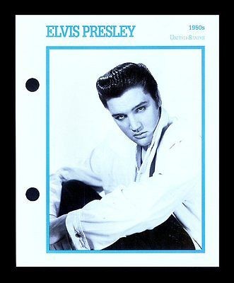 ELVIS PRESLEY KOBAL COLLECTION MOVIE STAR BIOGRAPHY CARD BY ATLAS