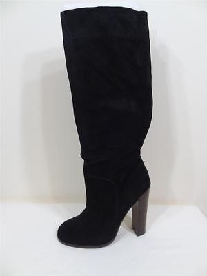 NEW $148 VICTORIAS S. COLIN STUART BLACK SUEDE SLOUCH BOOT SZ 7,7.5 