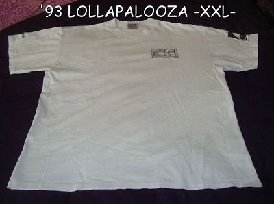 VINTAGE 93 LOLLAPALOOZA WHITE TEE SHIRT SIZE XXL (50 52) WITH 