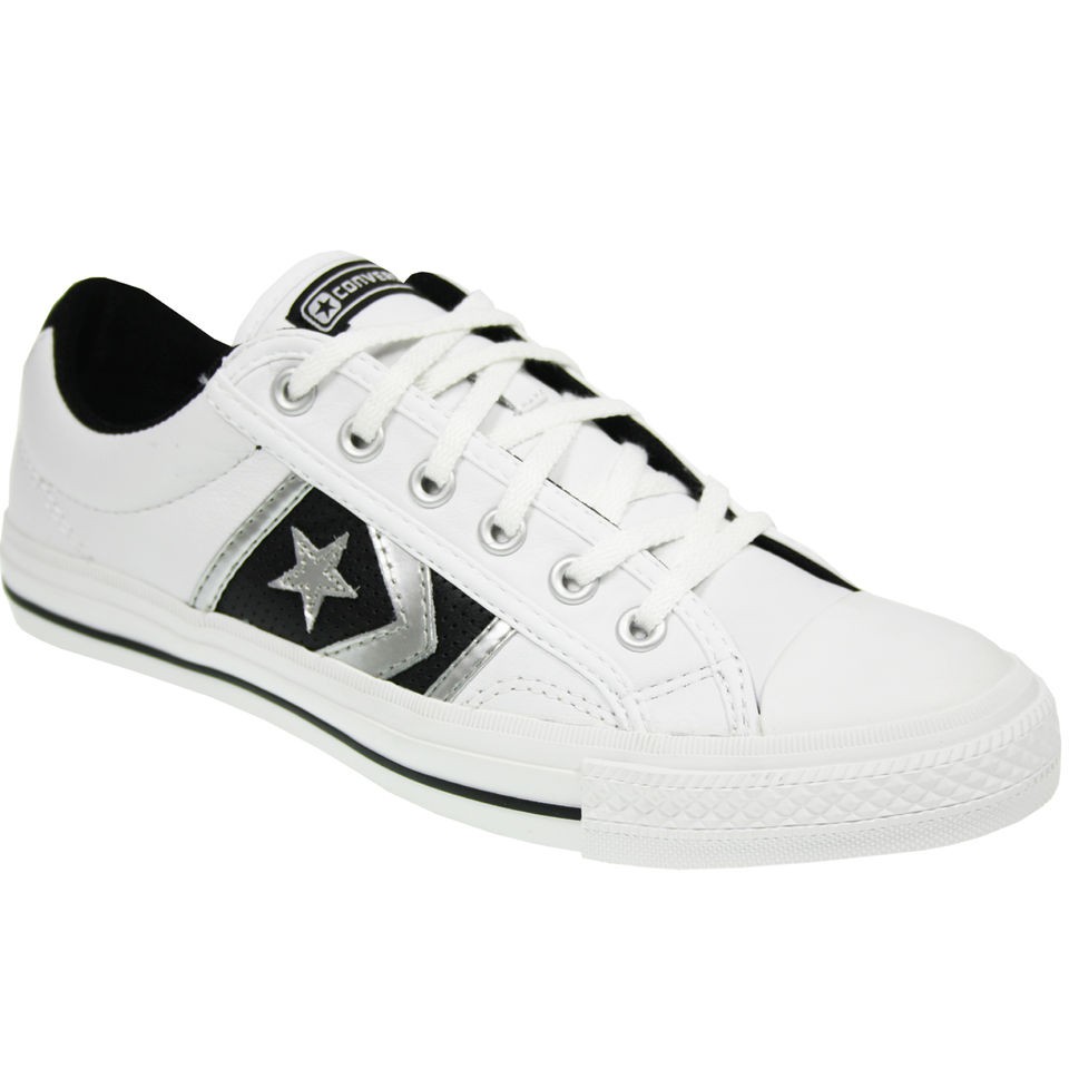 CONVERSE UNISEX STAR PLAYER EV OXFORD BLACK WHITE LEATHER 124592 