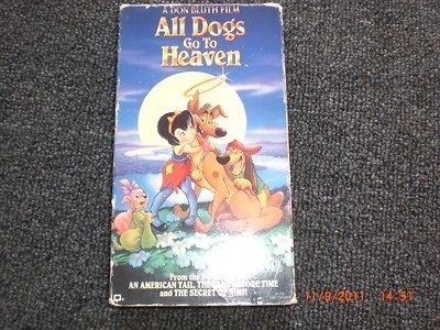 All Dogs Go to Heaven (VHS,1989 Slipsleeve) RATED G MGM/UA HOME VIDEO
