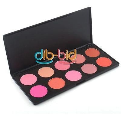 10 Color Makeup Cosmetic Blush Blusher Powder Palette