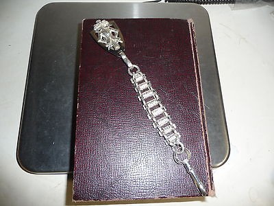 ATQ 1900s MASONIC / KNIGHTS OF COLUMBUS SILVERPLATE CHAIN BELT SWORD 