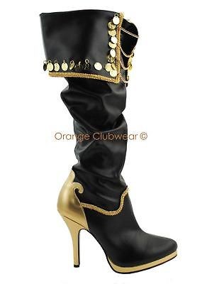 PLEASER Womens Gypsy Pirate Renaissance Costume Boots