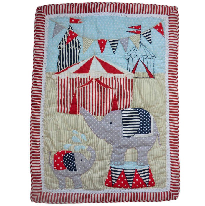 Boys / Girls / Kids Circus Bedding Cotton Quilted Patchwork Bedspread 