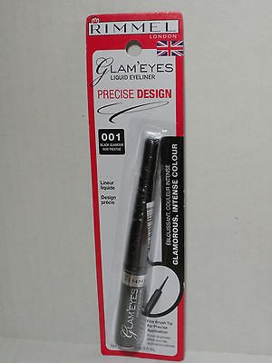 RIMMEL GLAM EYES LIQUID EYELINER Professional Precise Design BLACK 