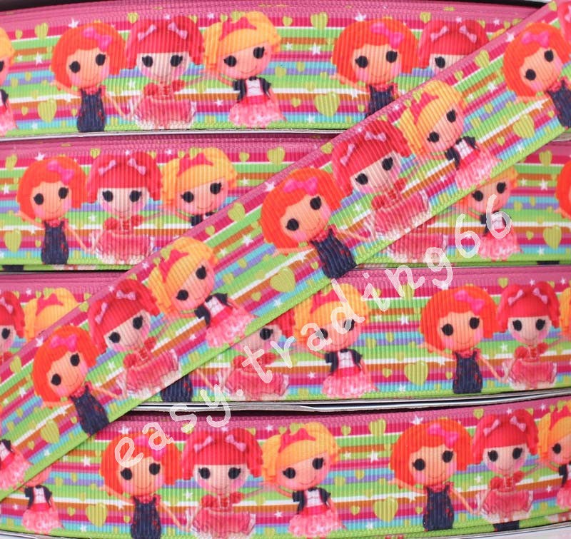 50/100 yards 125mm LALA LOOPSY lalaloopsy GROSGRAIN Printed RIBBON 