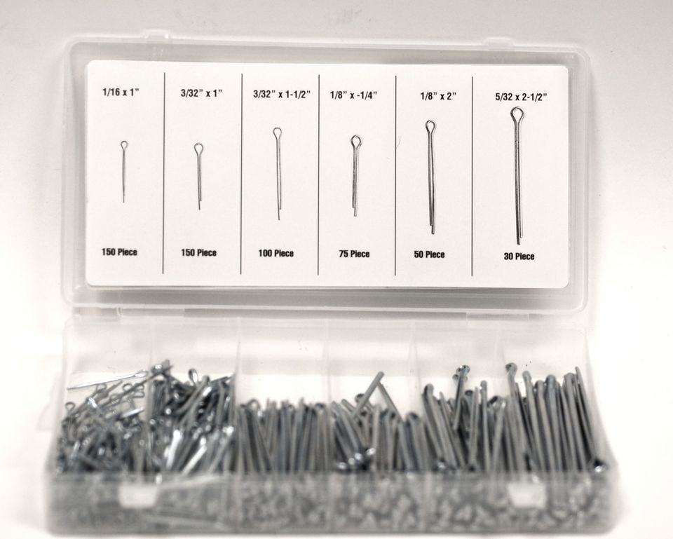 555 PIECE, COTTER PIN ASSORTMENT FOR SLOT OR VENDING MACHINES