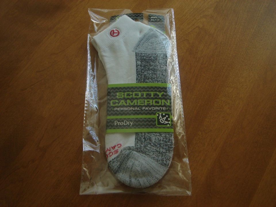 SCOTTY CAMERON ProDry Circle T White Mens Sport Socks