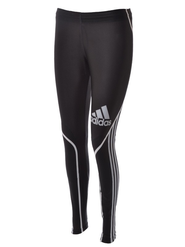 Adidas Womens Black XC Cross Country Skiing Ski Tight – 3 Stripes 