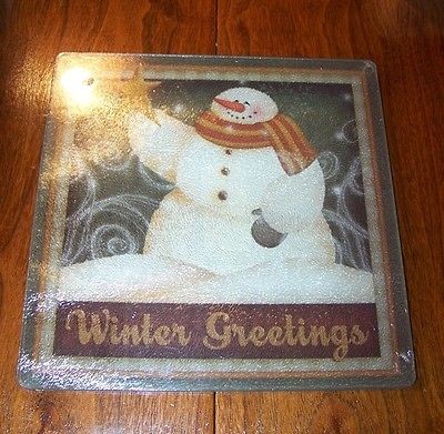 snowman cutting board in Cutting Boards