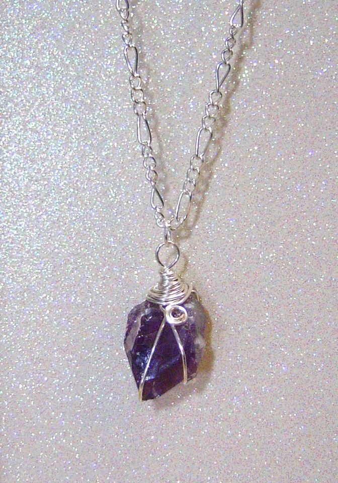 Energetic * Healing * Raw Amethyst Crystal Pendant Necklace