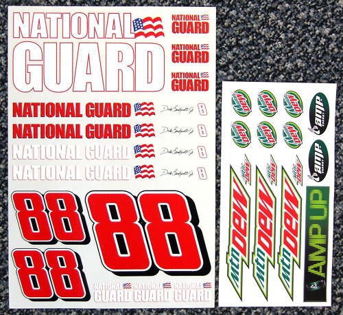 RC Nascar Dale Earnhardt Jr No88 1/10th decals stickers