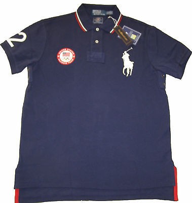 NWT POLO RALPH LAUREN Custom Fit BIG PONY Mesh Shirt LONDON 2012 USA 