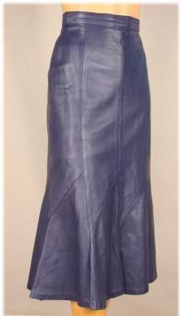 NEW CUIR LEATHER LEDER SEMI HOBBLE LONG HUMPEL ROCK SKIRT JUPE CUSTOM 