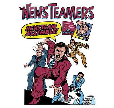 New Anchorman The Newsteamers Ron Burgundy Will Ferrell TeeFury Men 