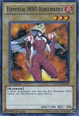 Elemental HERO Burstinatrix NM 1st Ed YuGiOh LCGX 3 Legendary 