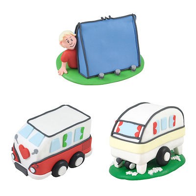   CARAVAN/CAMPER VAN or TENT Fathers Day/Birthday cake decoration