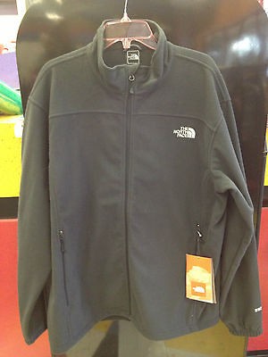   North Face Fleece windwall 1 Jacket, Black & Deep Blue Water, L 2XL