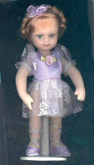 NEW 6 LAVENDER BALLERINA DOLL BY DELTON