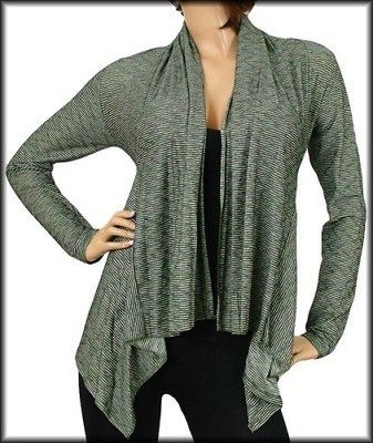 GREEN SHRUG CARDIGAN w/ Cascading Front S, M, or L