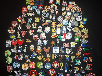 Disney 50 Pin Lot. USA seller. No duplicates. HM, Cast and Rack.