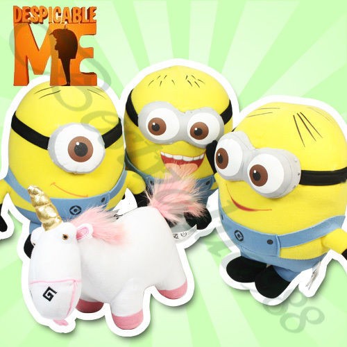 Despicable Me Minion Stuffed Plush Toy Doll 9 3D Eyes Birthday Xmas 