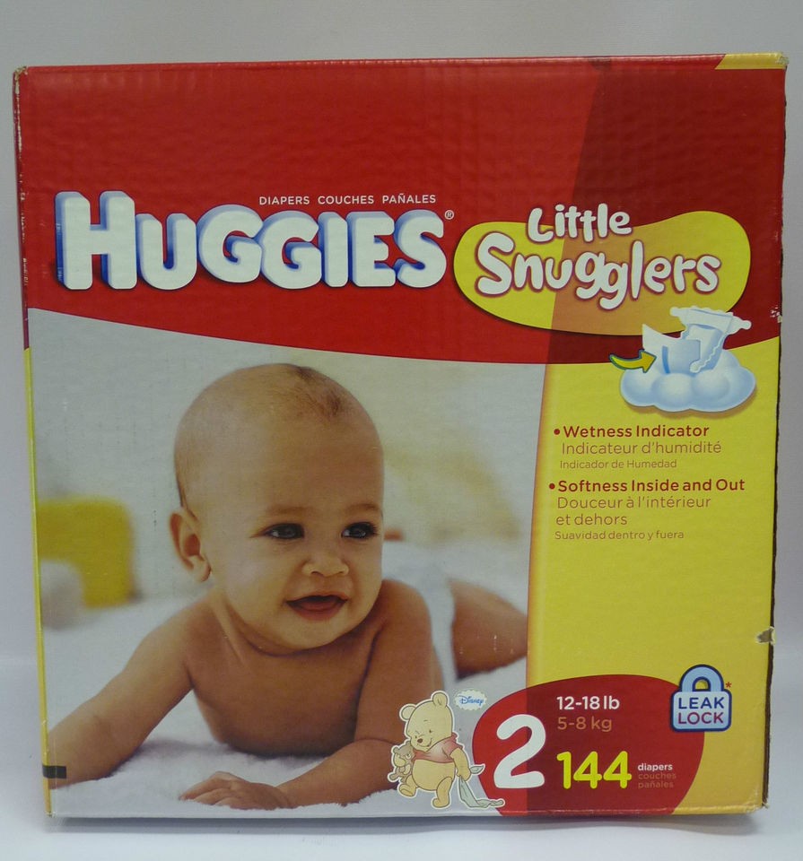 Huggies Little Snugglers Diapers, Size 2,144 Ct  With A Wetness 