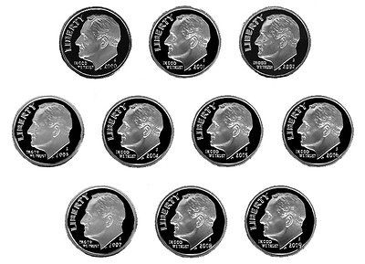 Proof Roosevelt Dimes   2000 2009 *10 Nice Proof Coins