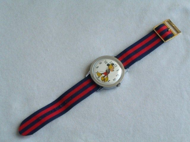 VINTAGE WALT DISNEY MICKEY MOUSE MENS WATCH JEWELRY