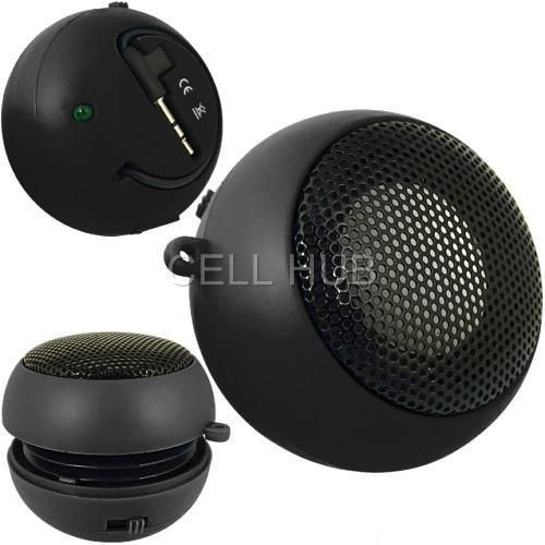 BLACK RECHARGEABLE MINI PORTABLE SPEAKER FOR Samsung M7600 Beat DJ