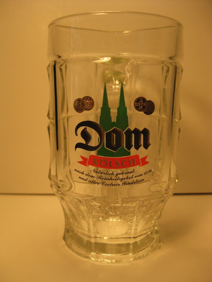 GERMANY DOM KOLSCH BEER LOGO 0.5L GLASS STEIN 
