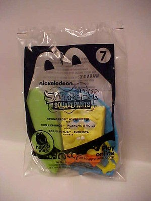 Spongebob Squarepants Spongebob Windsurfer toy # 7 McDonalds Happy 