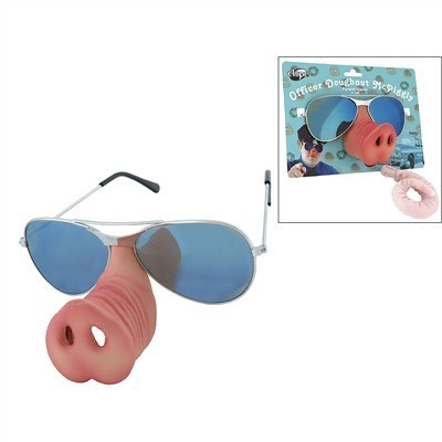 Doughnut McPiggly Costume Cop Glasses Pig nose & tail