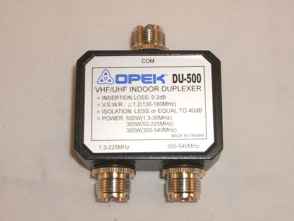 DU 500UF 2 Port HF VHF (including 220MHz) / UHF ANTENNA DUPLEXER